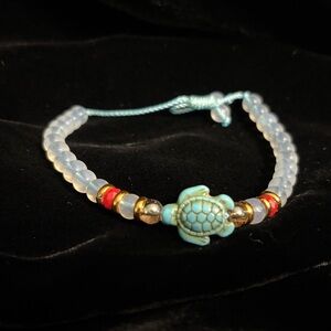 Turquoise Turtle Beaded Bracelet